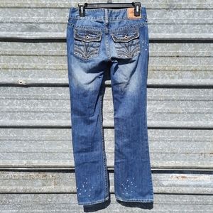 Distressed Rue 21 Premiere Denin Boot Cut Jeans